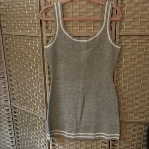 Gray Sleeveless Knit Top